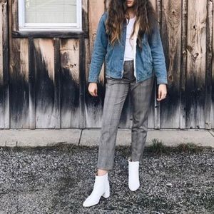 TOPSHOP DENIM JACKET W/ FAUX SHERPA LINING